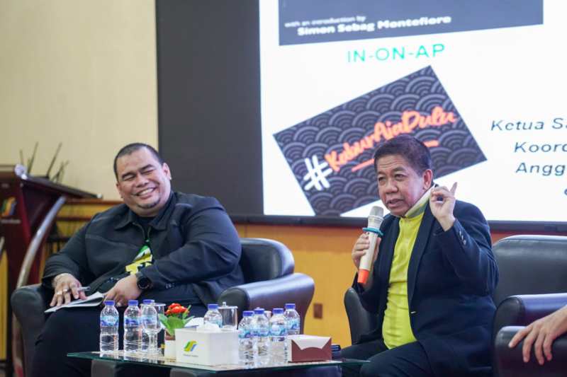 Pakar Komunikasi Indonesia Prof Effendi Gazali dalam rangkaian kegiatan Talkshow dan Sharing Session Corporate Communication di Aula Sawit PTPN IV Regional I Jl Sei Batanghari No. 2 Medan, Rabu (19/2/2025).