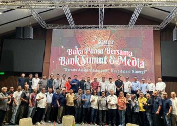 Buka Puasa Bersama Bank Sumut dan Media di Medan, Selasa (18/3/2025).