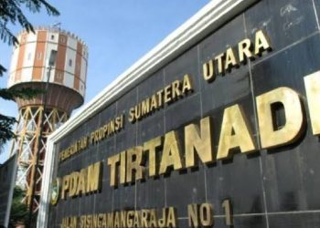 Kantor Perumda Tirtanadi Jalan Sisingamangaraja Medan.