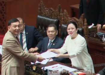 Ketua DPR Puan Maharani memimpin perubahan Undang-Undang TNI (RUU TNI) menjadi undang-undang dalam rapat paripurna, Kamis (20/3/2025) siang.