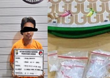 Bagong ditangkap karena mengedar sabu.
