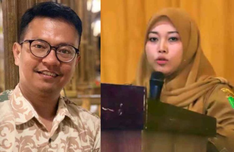 Direktur Eksekutif Sumut Foundation Andi Sirait. Kanan, Kepala Dinas Pertanian Labuhanbatu Utara, drh Sudarija MM MH.