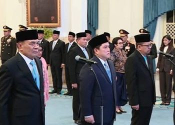 Presiden Prabowo Subianto melakukan reshuffle atau kocok ulang Kabinet Merah Putih di Istana Kepresidenan Jakarta, hari ini. Foto/Sekretariat Presiden
